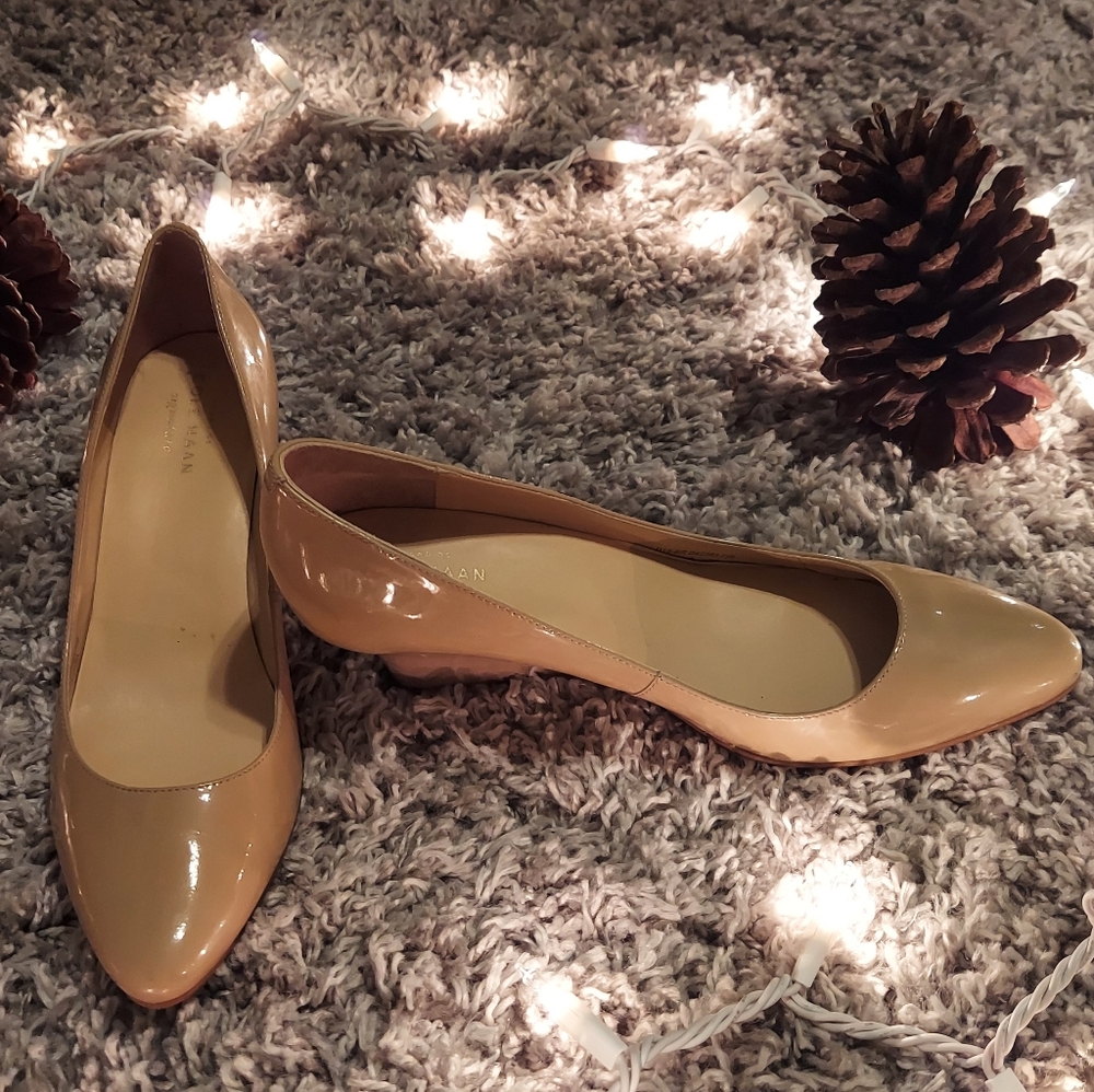 Cream Grandos Cole Haan Signature Wedge Heels